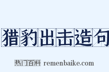 猎豹出击造句是什么意思的图片